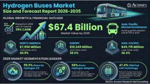 Hydrogen Buses Market to Hit $67 Billion by 2035: Explosive 39% CAGR Growth Ahead