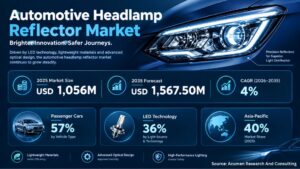 Automotive Headlamp Reflector Market to Reach USD 1.57 Billion by 2035